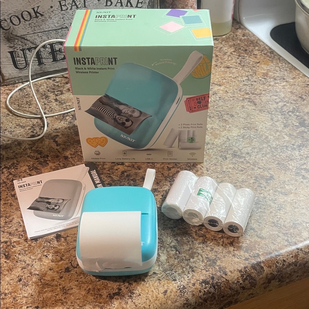 Wireless Photo Printer - Blue
